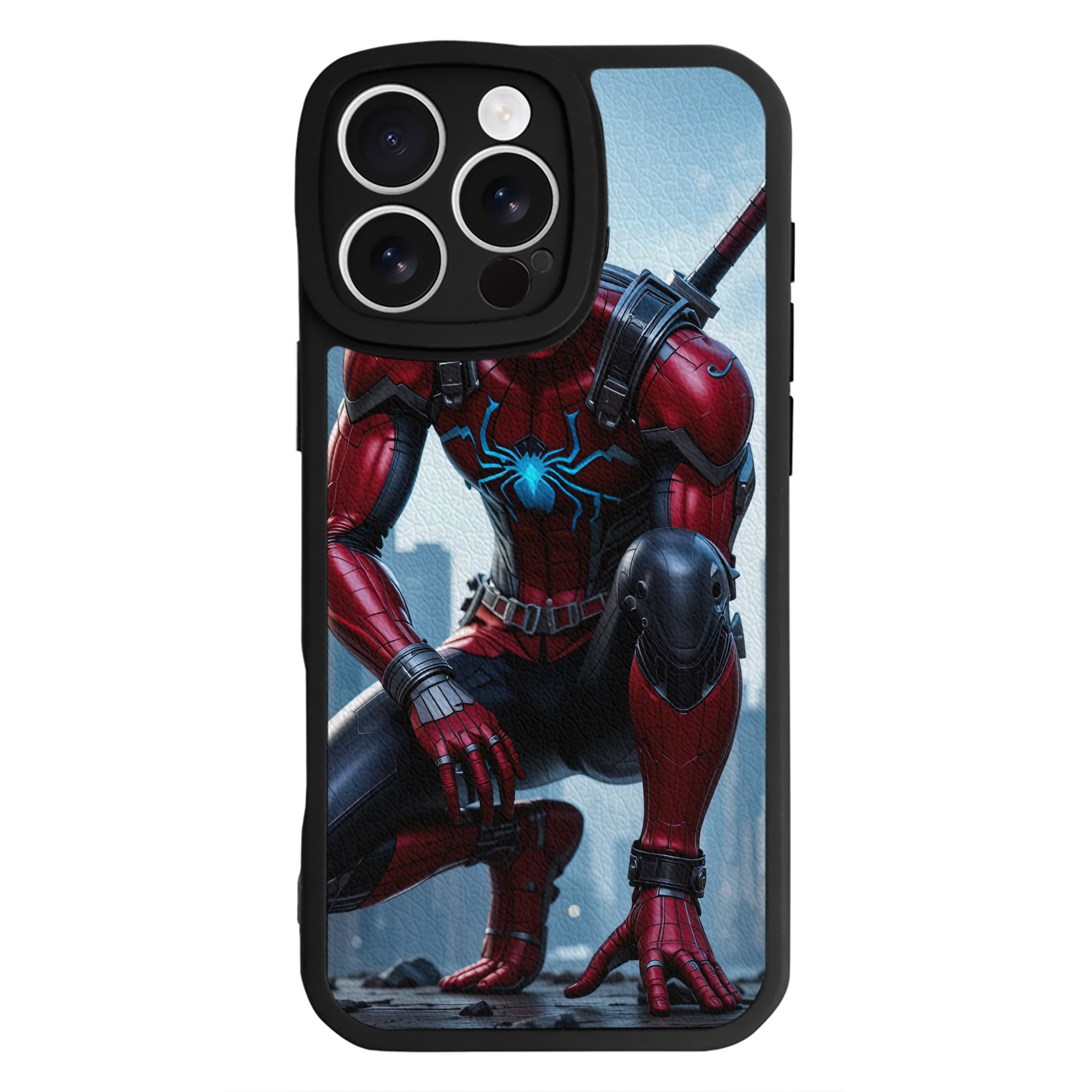 （画像用） Spider Man スパイダーマン 【iPhone 16シリーズ対応】シリコンスマホケース（レザー調） 材質：シリコン